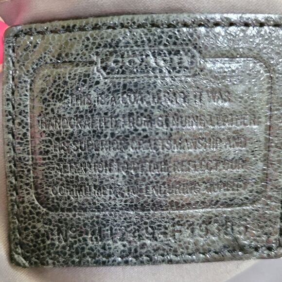 $698 COACH metallic black leather LIMITED Kristin Pinnacle LARGE TOTE BAG PURSE - Picture 5 of 16